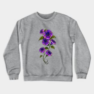 Morning Glory Tattoo Blossoms Crewneck Sweatshirt